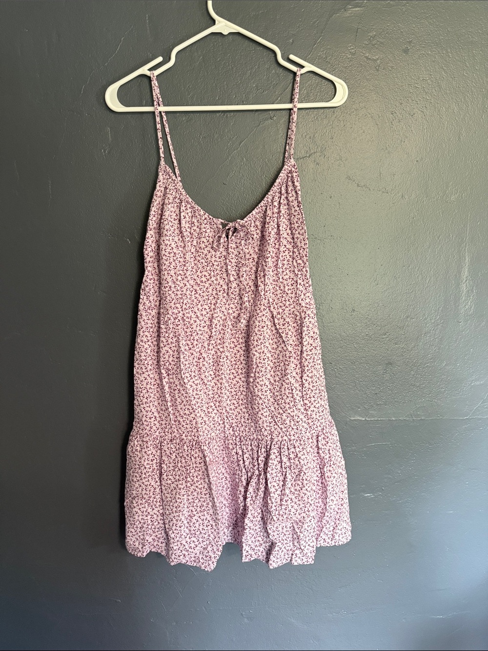 Old Navy Light Lilac Floral Spaghetti Strap Dress